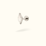 Titanium Single Marquise Single Earring - Lulu Ave Body Jewelery