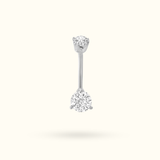 14k Round Crystal Navel Ring - Belly Rings - Lulu Ave Body Jewelery