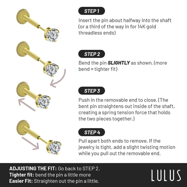 Titanium push back earrings discount