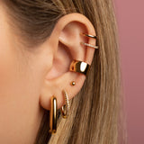Gold Oval Huggies - Lulu Ave Body Jewelery