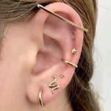14k Star Single Earring - Threadless - Lulu Ave Body Jewelery