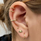 14k Dome Single Earring - Lulu Ave Body Jewelery