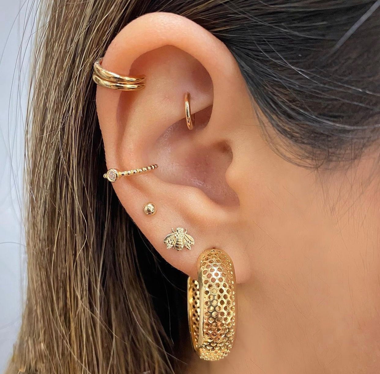 Ear Cuff With Pave Stone - Lulu Ave Body Jewelery