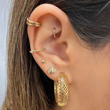 Ear Cuff With Pave Stone - Lulu Ave Body Jewelery